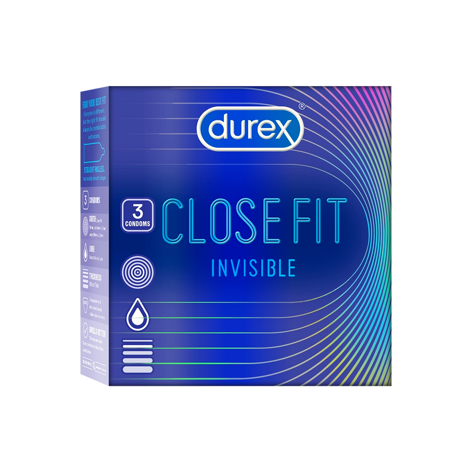 Durex Close Fit Invisible - 10 Condoms (Pack of 1)