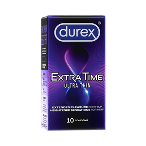 Durex Extra Time Ultra Thin Condoms - 10 Condoms (Pack of 1)