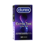 Durex Extra Time Ultra Thin Condoms - 10 Condoms (Pack of 1)