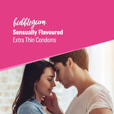 Durex Extra Thin Bubblegum Flavoured - 12 Condoms, (1 Pack of 12s)