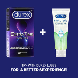 Durex Extra Time Ultra Thin Condoms - 10 Condoms (Pack of 1)