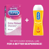 Durex Extra Ribbed - 10 Condoms, 10s(Pack of 1)