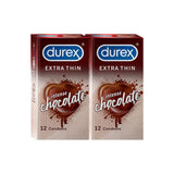 Durex Extra Thin Intense Chocolate Flavoured - 12 Condoms, (1 Pack of 12s)