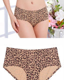 Stylish Bridal Cheetah Bra Panty Sets - Single Padded Non Wired - Brown & White