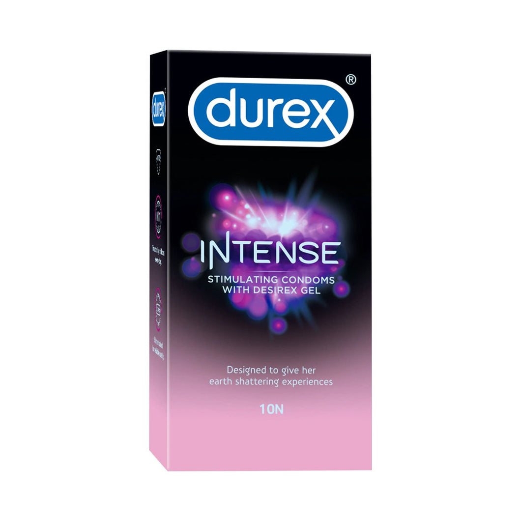 Durex Intense - 10 Condoms, 10s(Pack of 1)