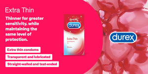 Durex Extra Thin - 10 Condoms, 10s(Pack of 1)